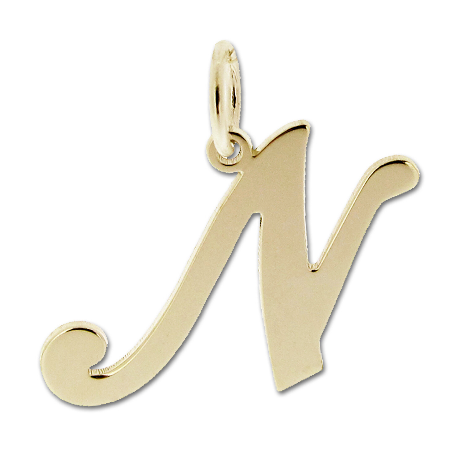 9ct Gold Plated Any Initial Letter Name Pendant Charm Necklace & Chain Option