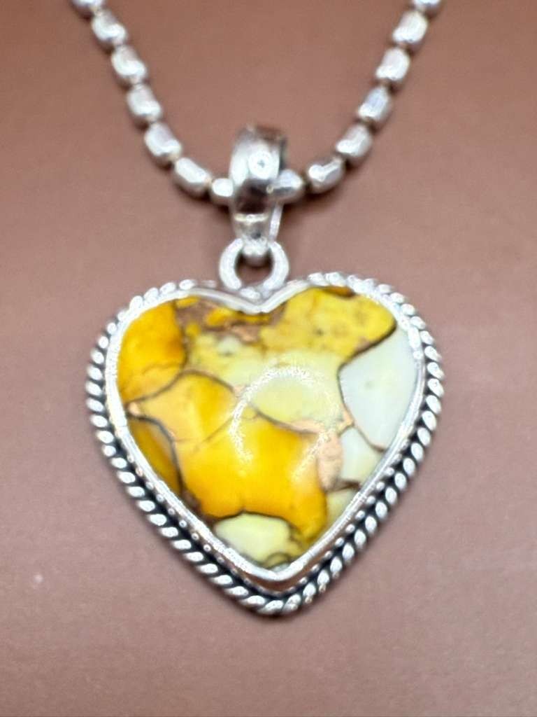 Honey Dahlia Turquoise Heart Pendant ONLY-925 Silve |Romantic Gift