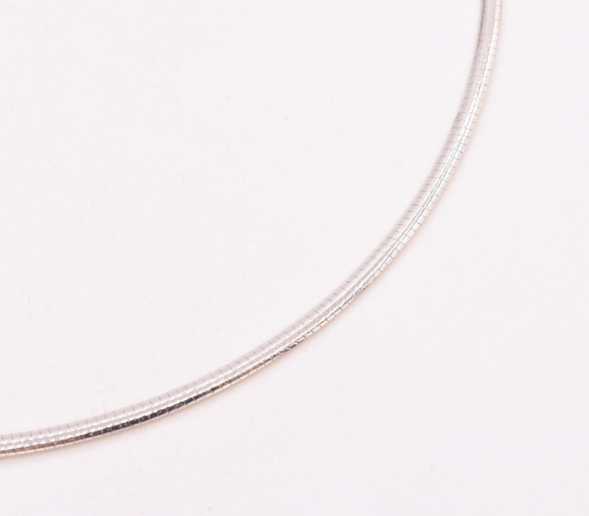 2.5mm Italian Reversible Omega Chain Necklace 14K Yellow Gold-Plated Silver 925