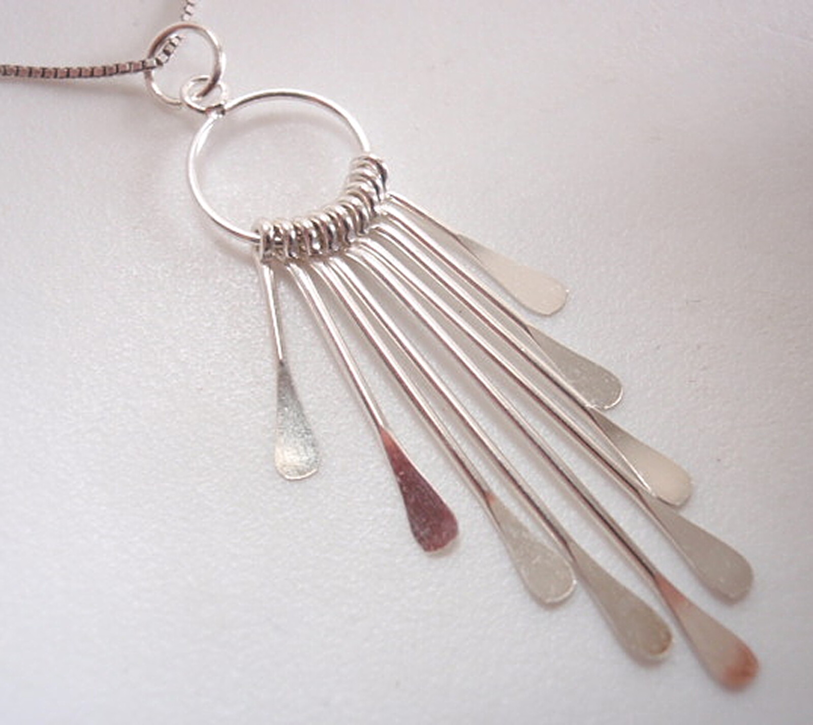 Multiple Tassels Dangle Pendant 925 Sterling Silver