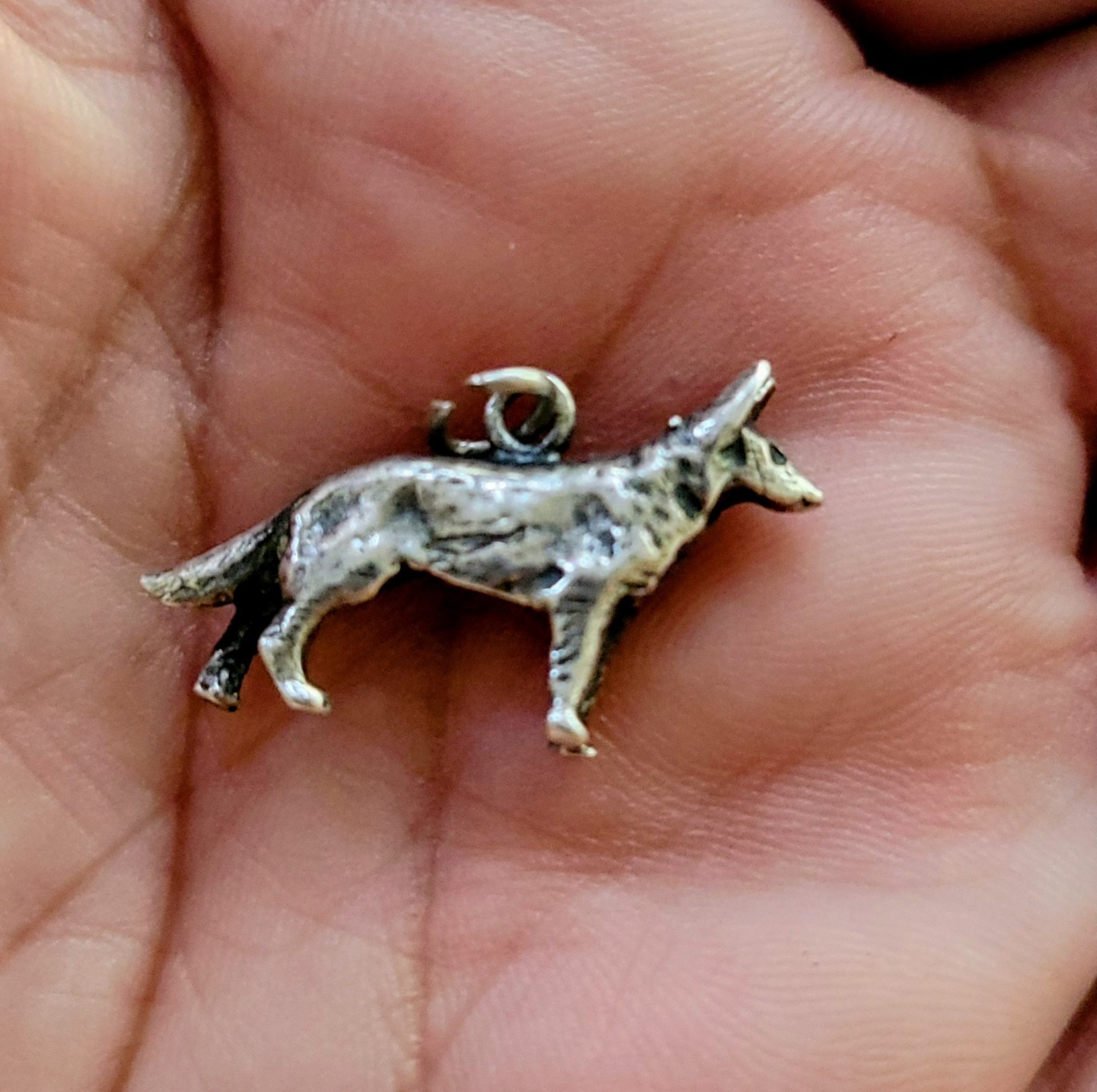 925 Sterling Silver German Shepherd Dog Alsatian Breed Pet Charm Pendant