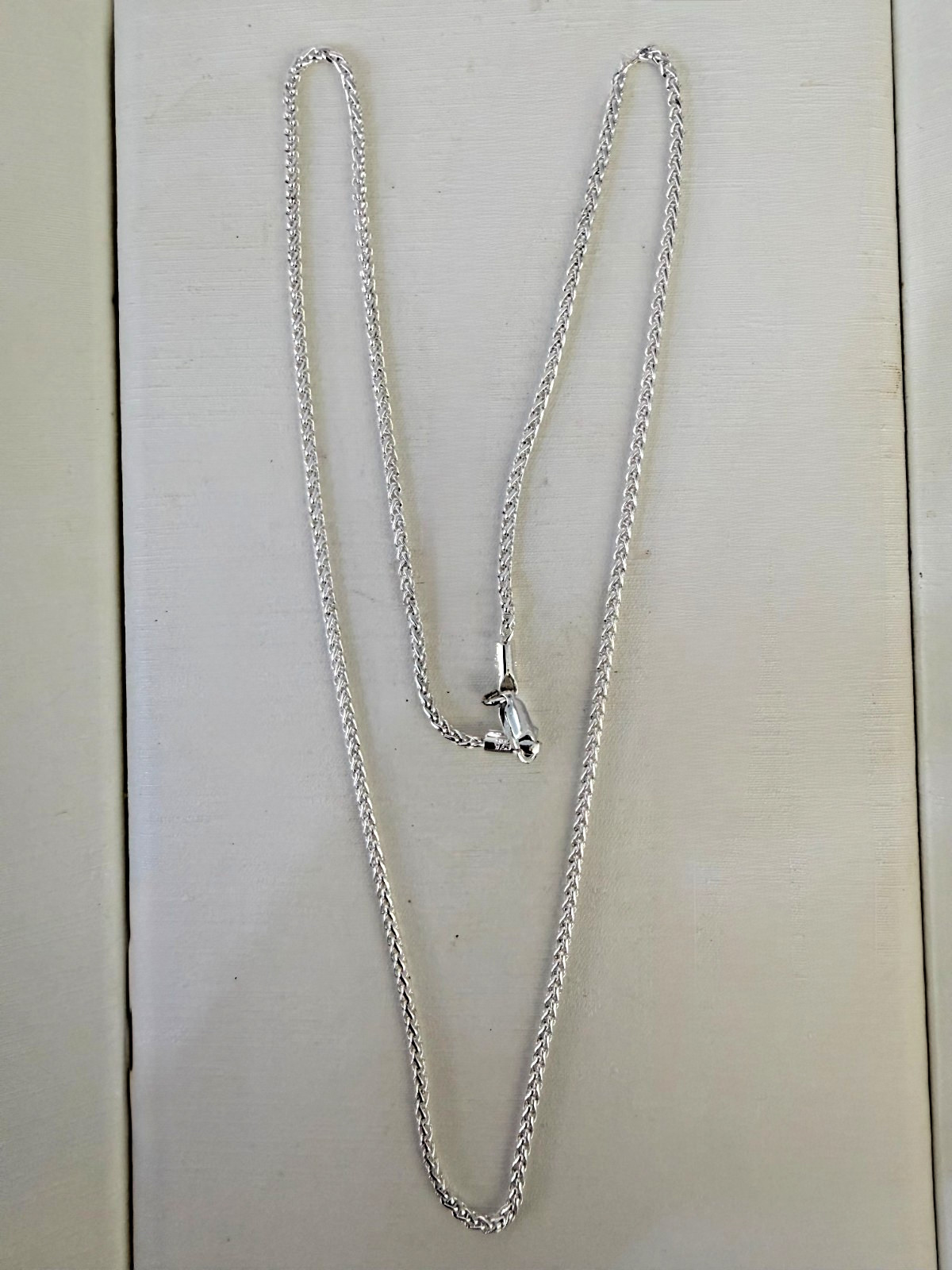 925 Sterling Silver Wheat Chain Necklace 21in.