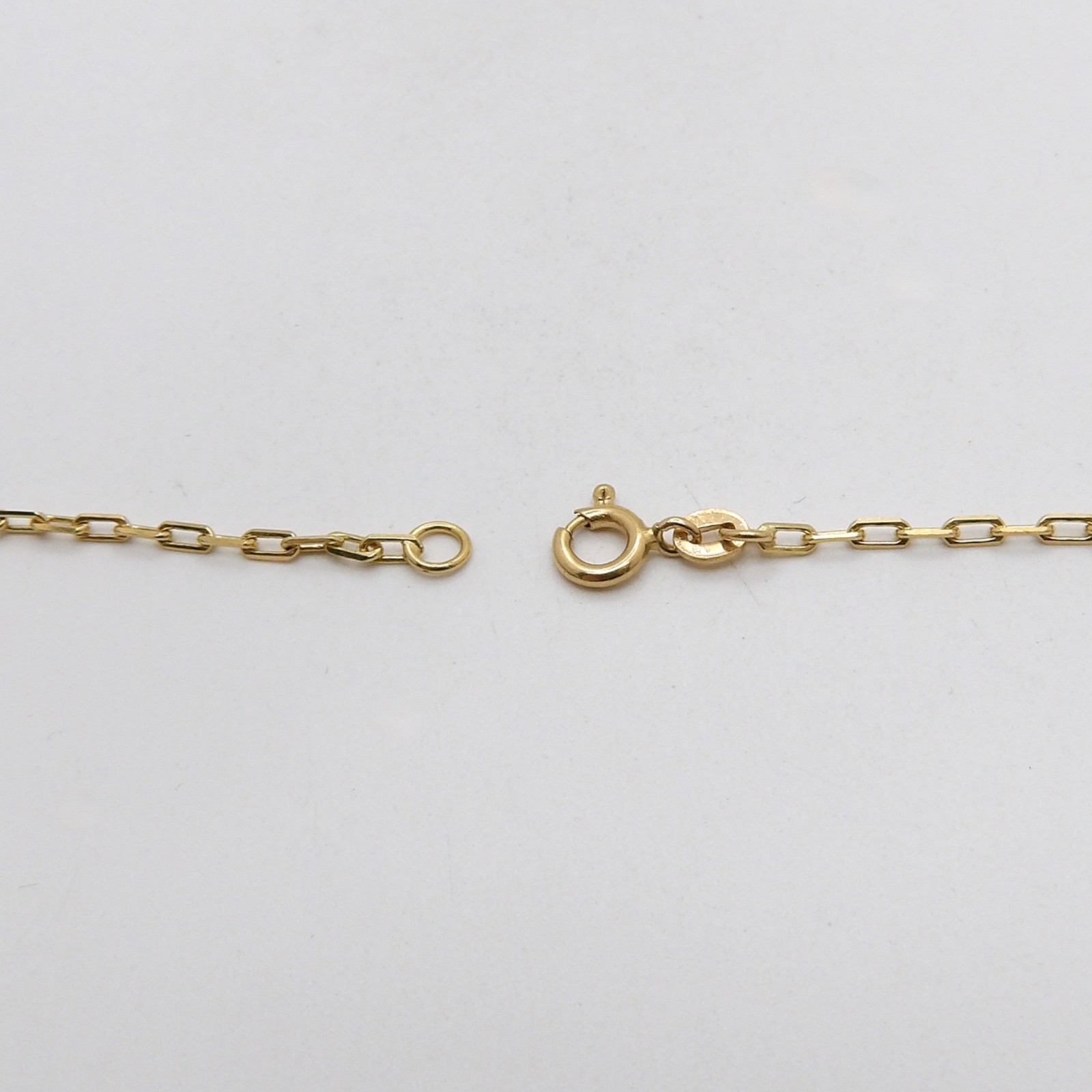 Solid 18k Gold Paper Clip Oval Cable Link Chain Necklace 36in 2mm Italy