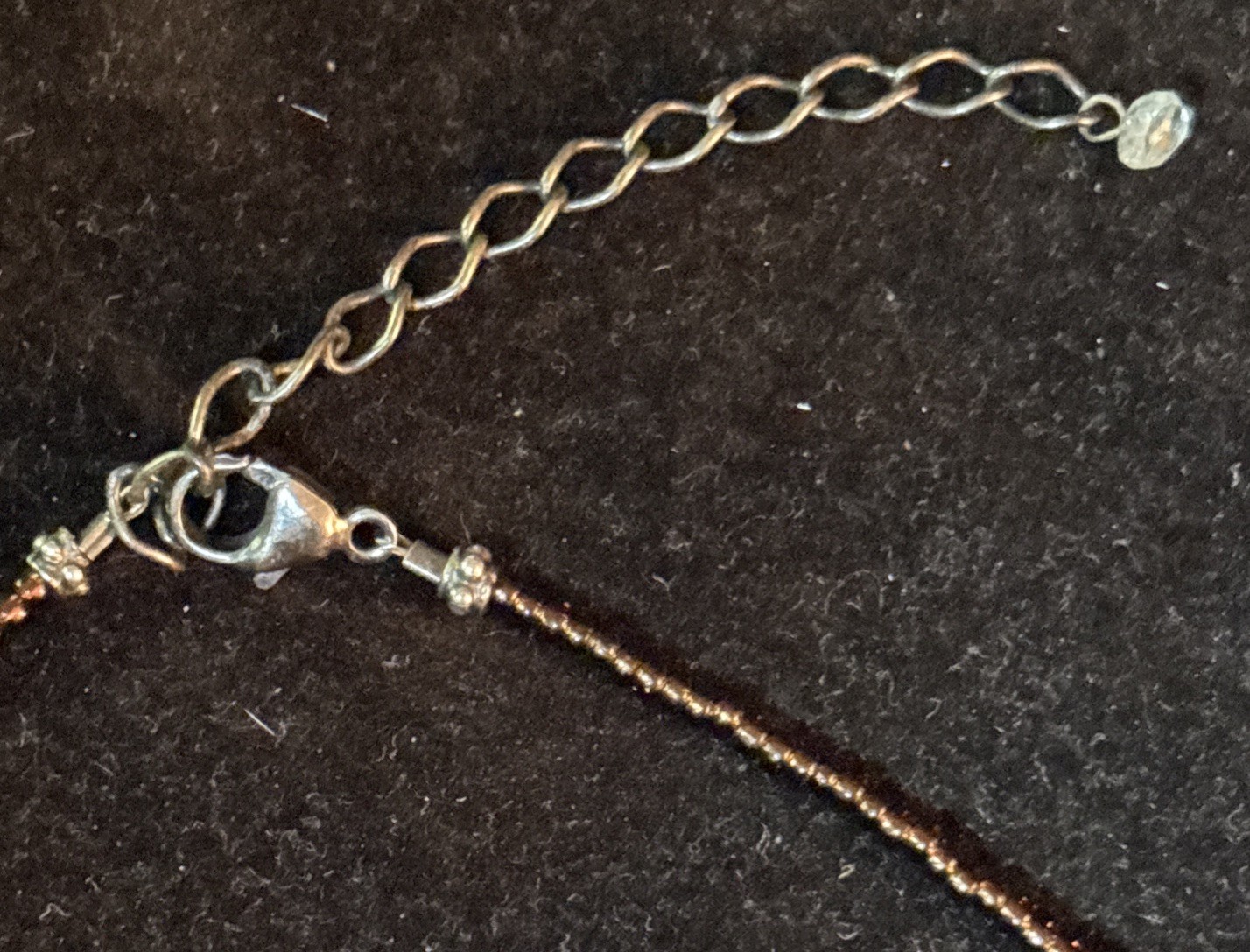 925 Sterling Silver Beaded Necklace Lobster Clasp Up To 17.5”