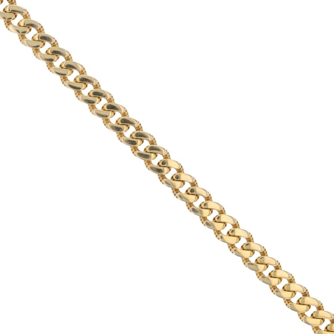 6.2mm Diamond-Cut Curb Link Chain 22″ Necklace 14k Multi-Tone Gold 17.69 Grams