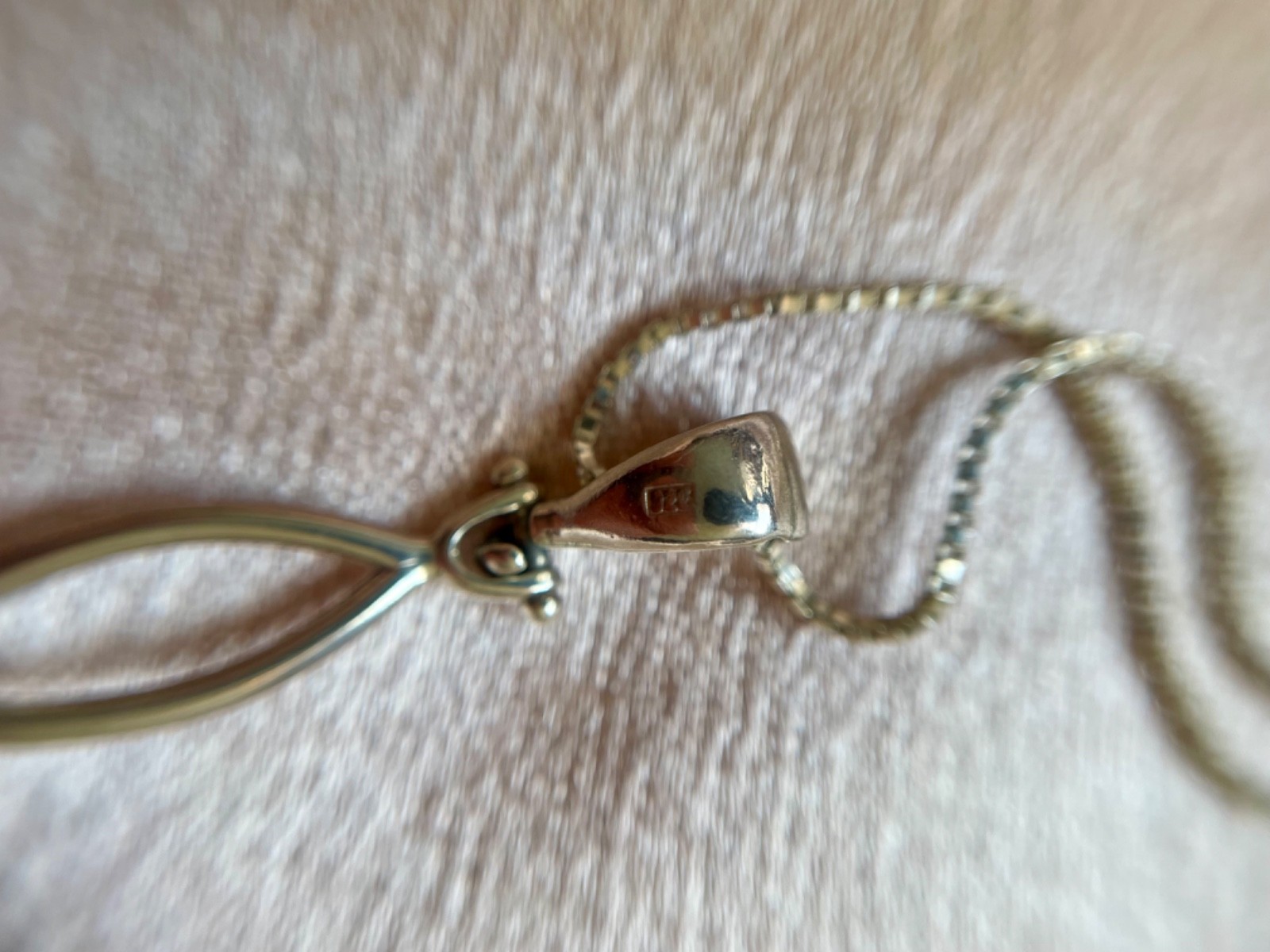 vintage sterling silver amber pendant with italy chain about 18”
