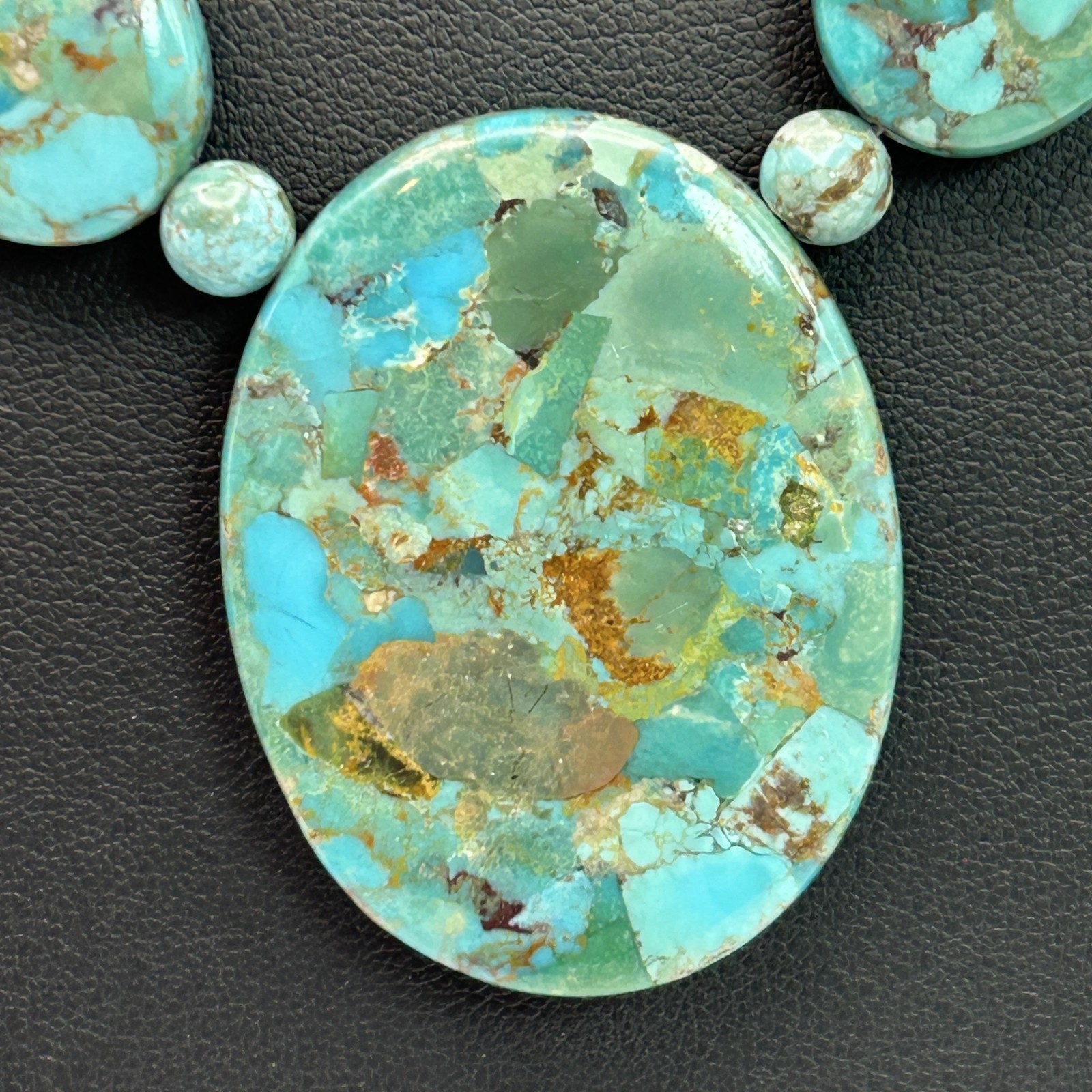 Jay King Mine Finds Reversible Mosaic Turquoise Necklace 925 Sterling Silver 56g