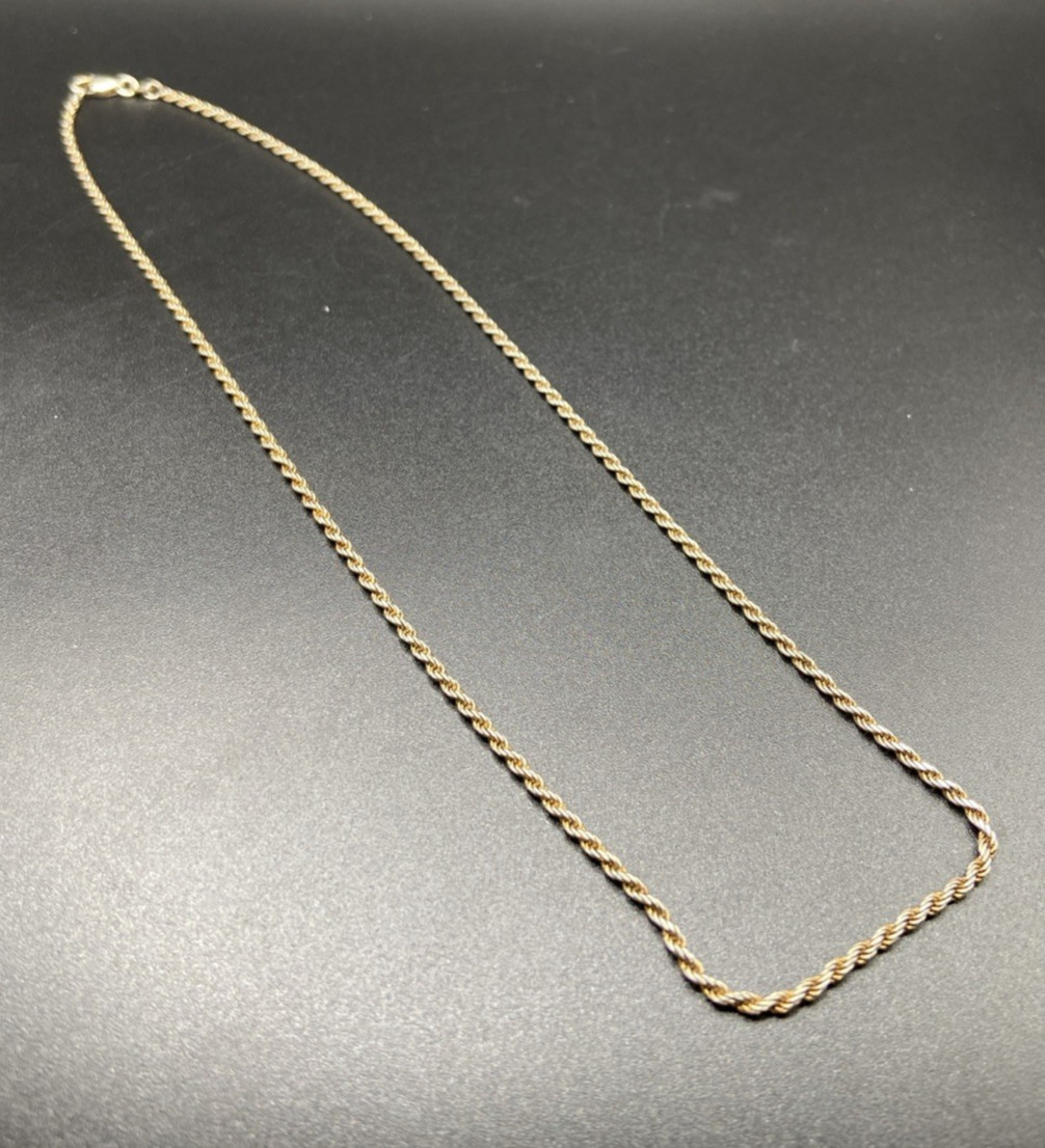 FAS Sterling Silver Twisted Rope Chain Necklace, Italy