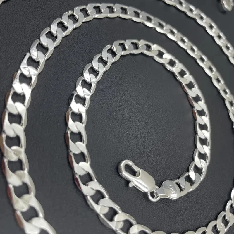 925 Sterling Silver Chain Necklace Men Women 2-12mm Thick Lobster Clasp