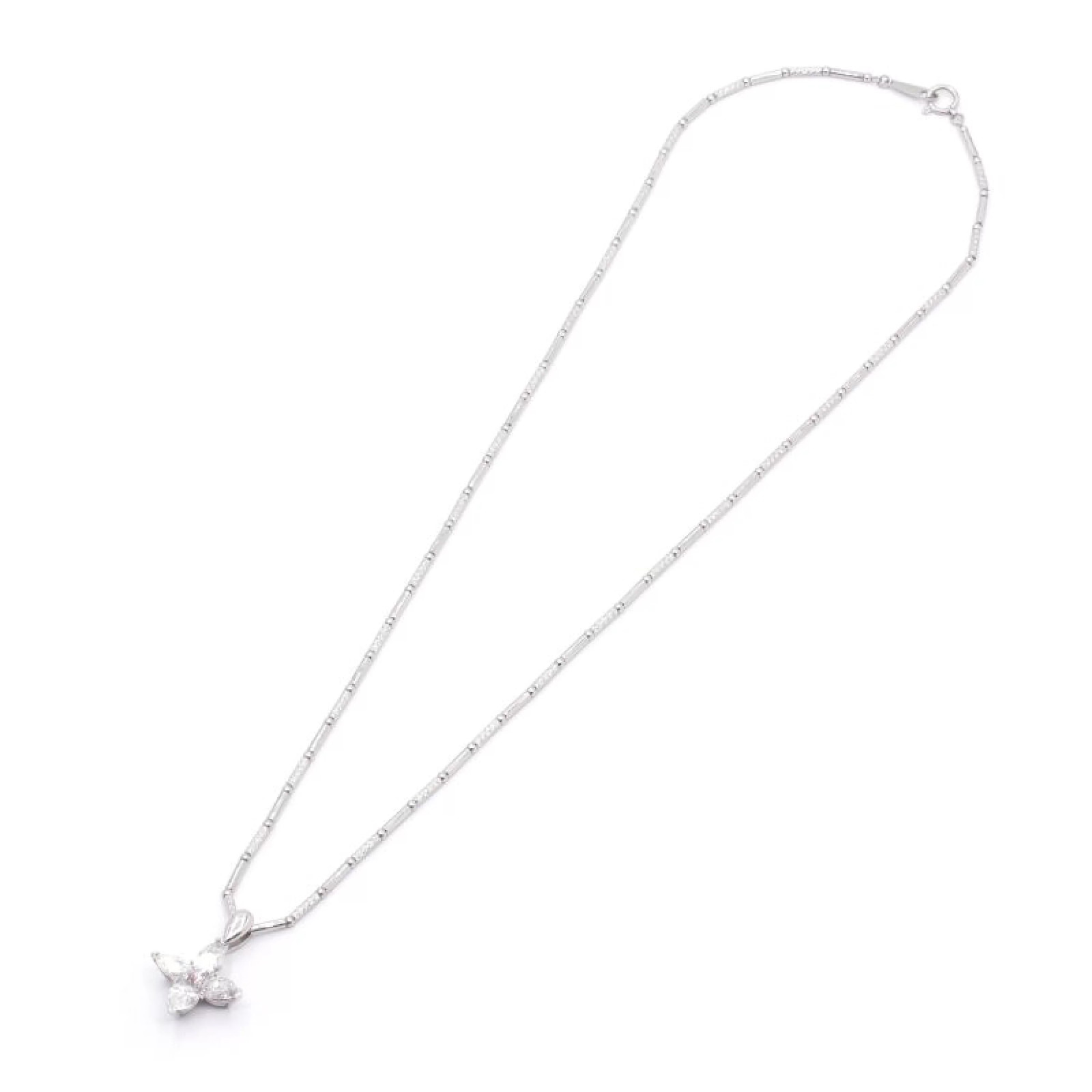 Fancy Light Pink Diamond 0.143ct Necklace I1 Pt900/850 2.025ct Diamond 12.1g