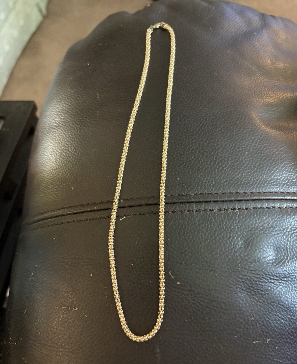 10K Solid Yellow Gold Popcorn Chain Necklace 18″ Lobster Clasp Stamped 10KT