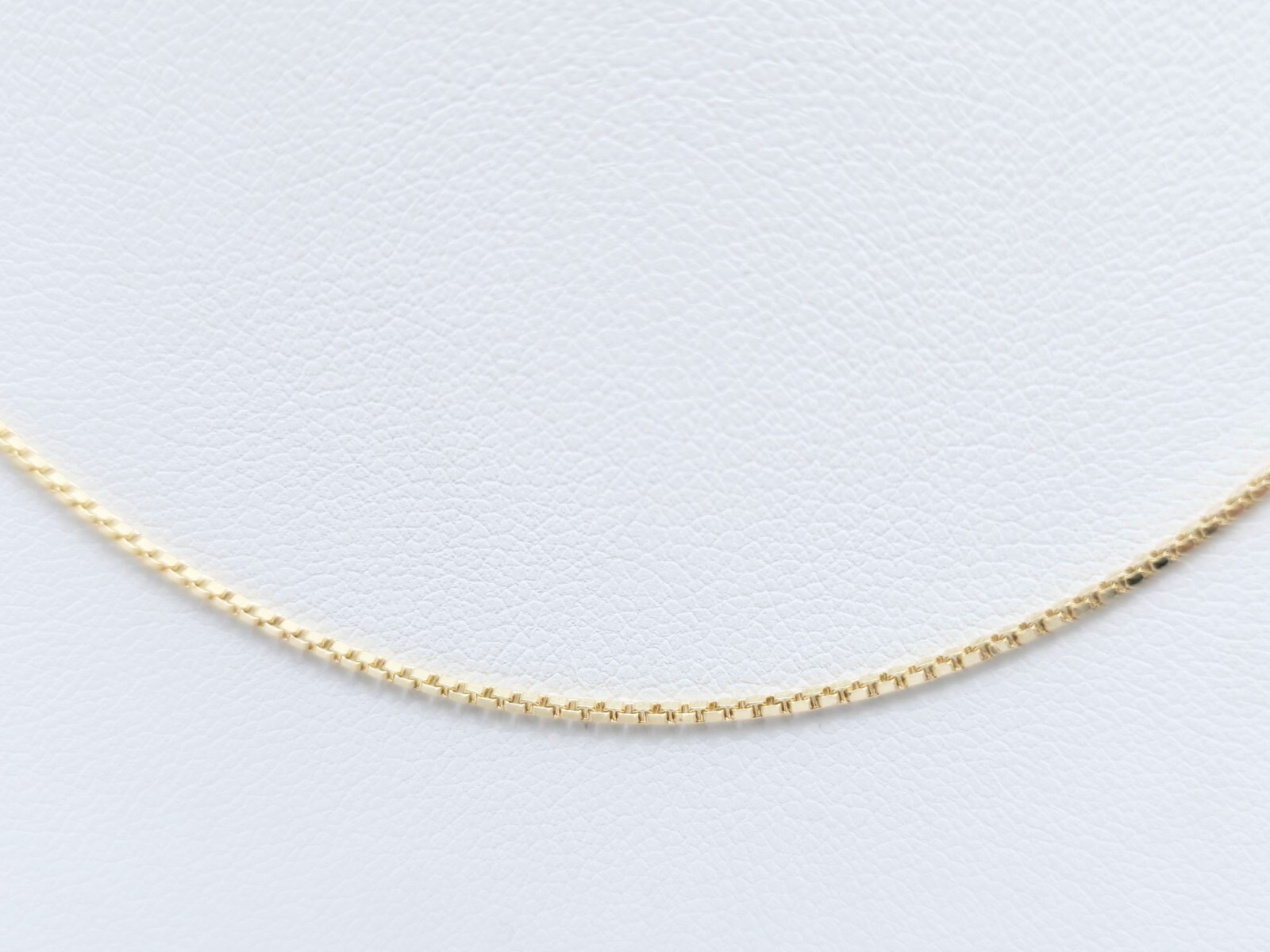 Unique 14K Solid Yellow Gold Designer Box Link Chain Choker Necklace – 16.25″ L