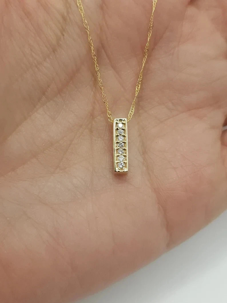 14K Yellow Gold Plated 0.20Ct Round Cut White Moissanite Women’s Fancy Pendant