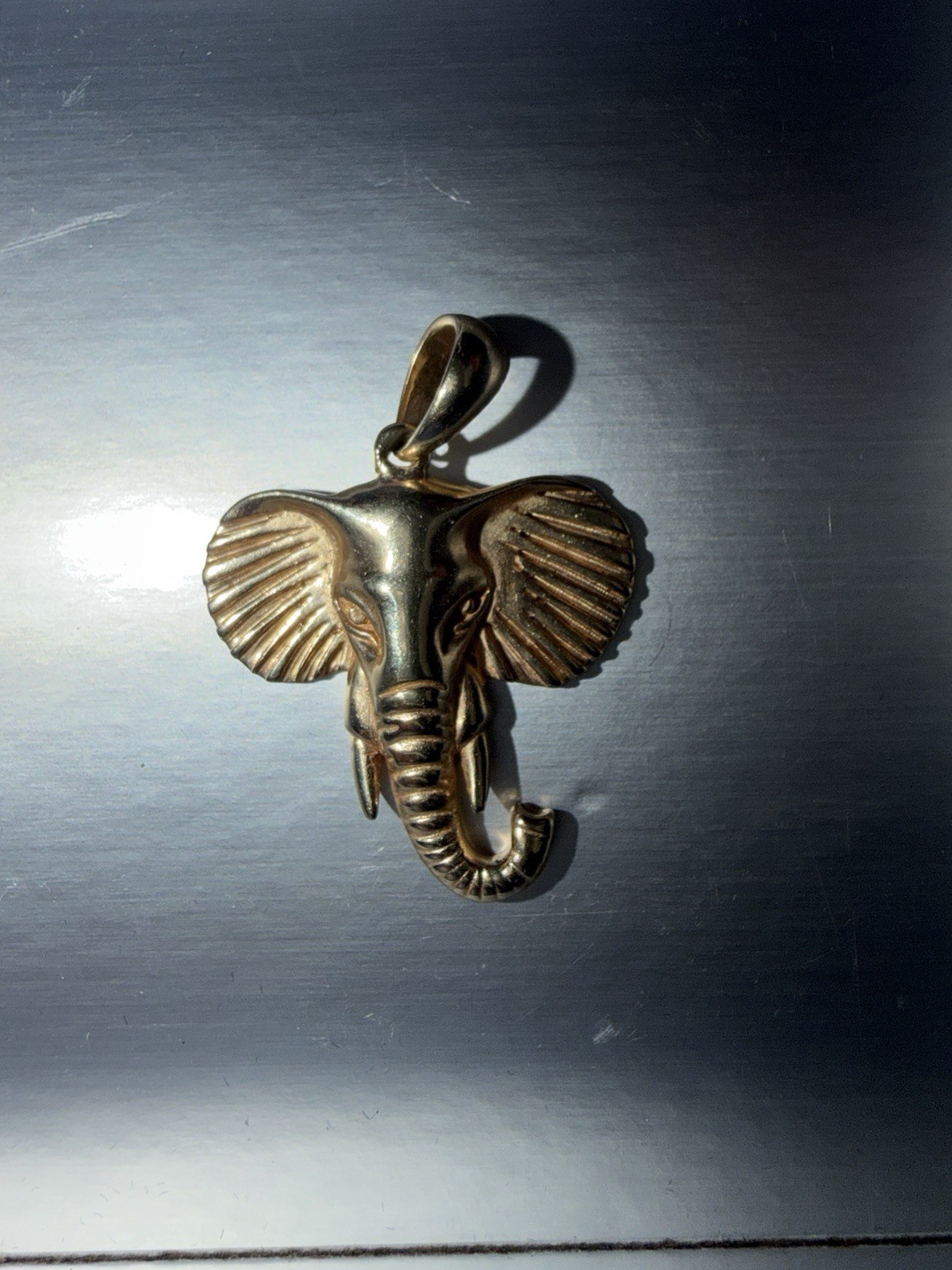 Jacoje 14kt Yellow Gold Standard Elephant Pendant Charm 12.4 Grams 1 1/2 inches