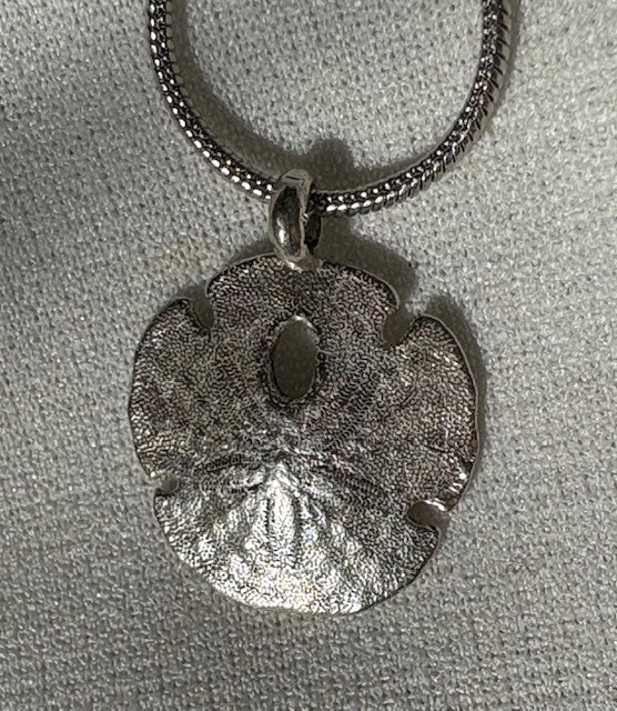 Sand Dollar 925 pendant cast from the real thing Natural Art Original by JKL 50