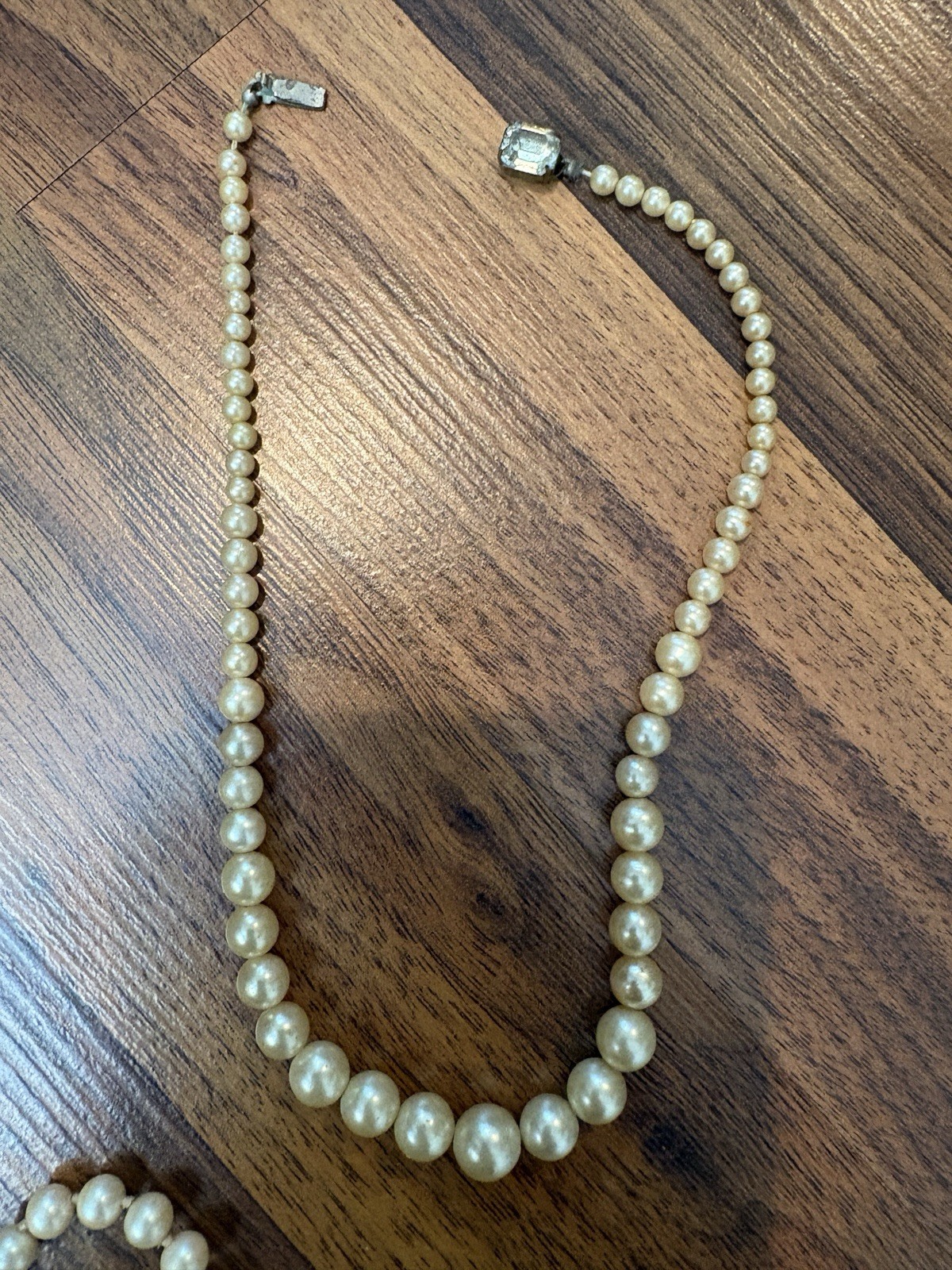 925 Sterling Silver Pearl Round Beaded Necklace Ball/Bead Chain Hook Clasp