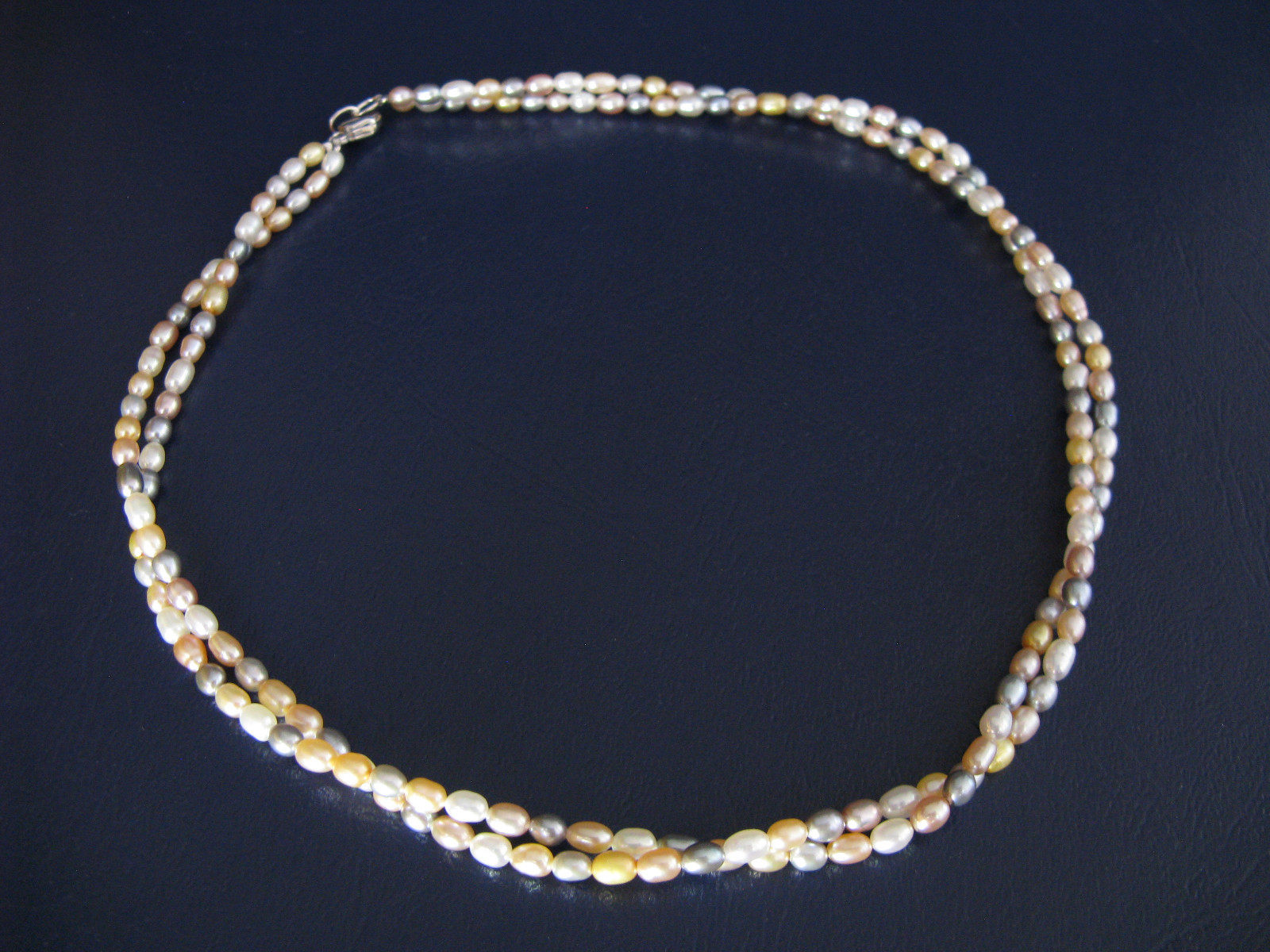PEARL NECKLACE MULTI COLOR YELLOW GRAY STRAND STRING HONORA PASTEL RICE Gift
