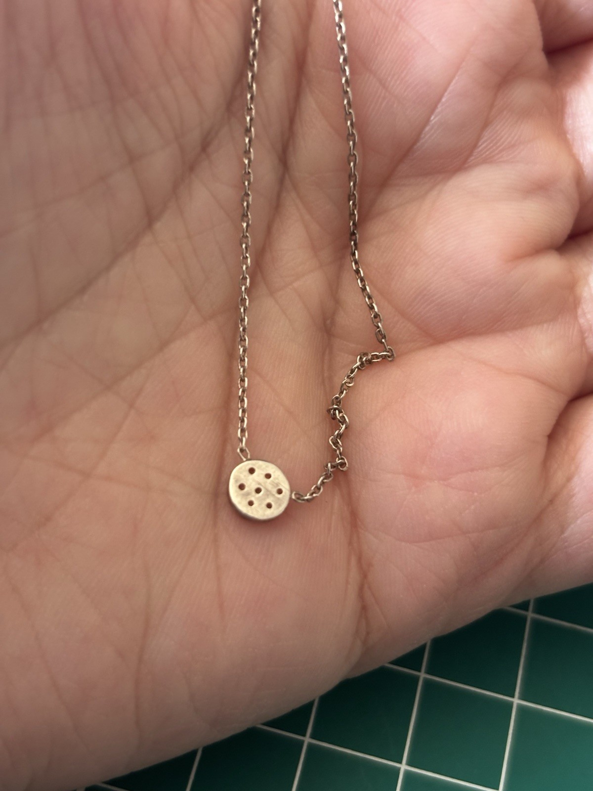Sterling Silver 925 Necklace Chain Dainty Round Pendant Sparkle Gift Layering