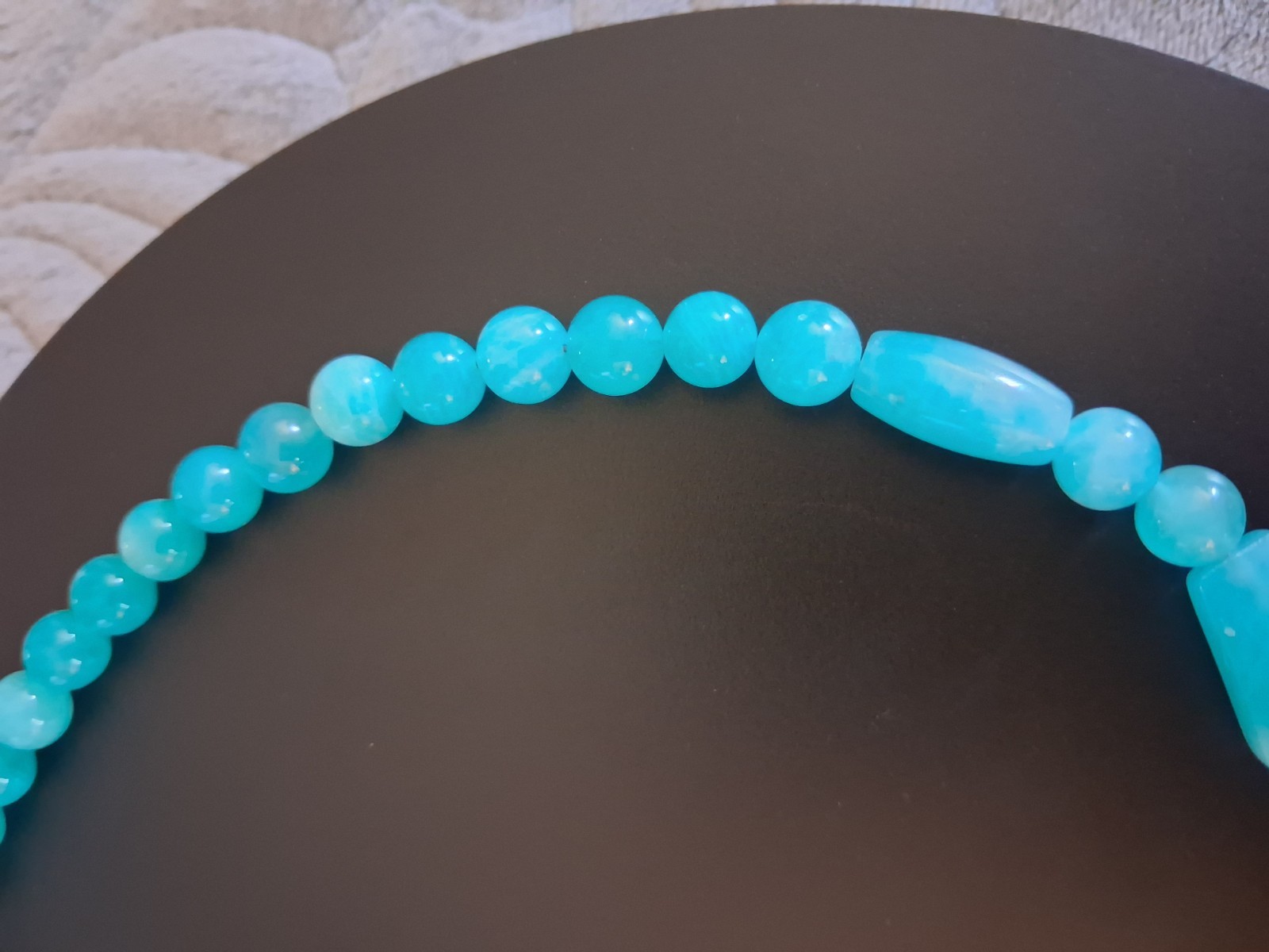 Jay King Amazonite Graduated Bead 9.25 Sterling Silver Necklace 18″L NWT