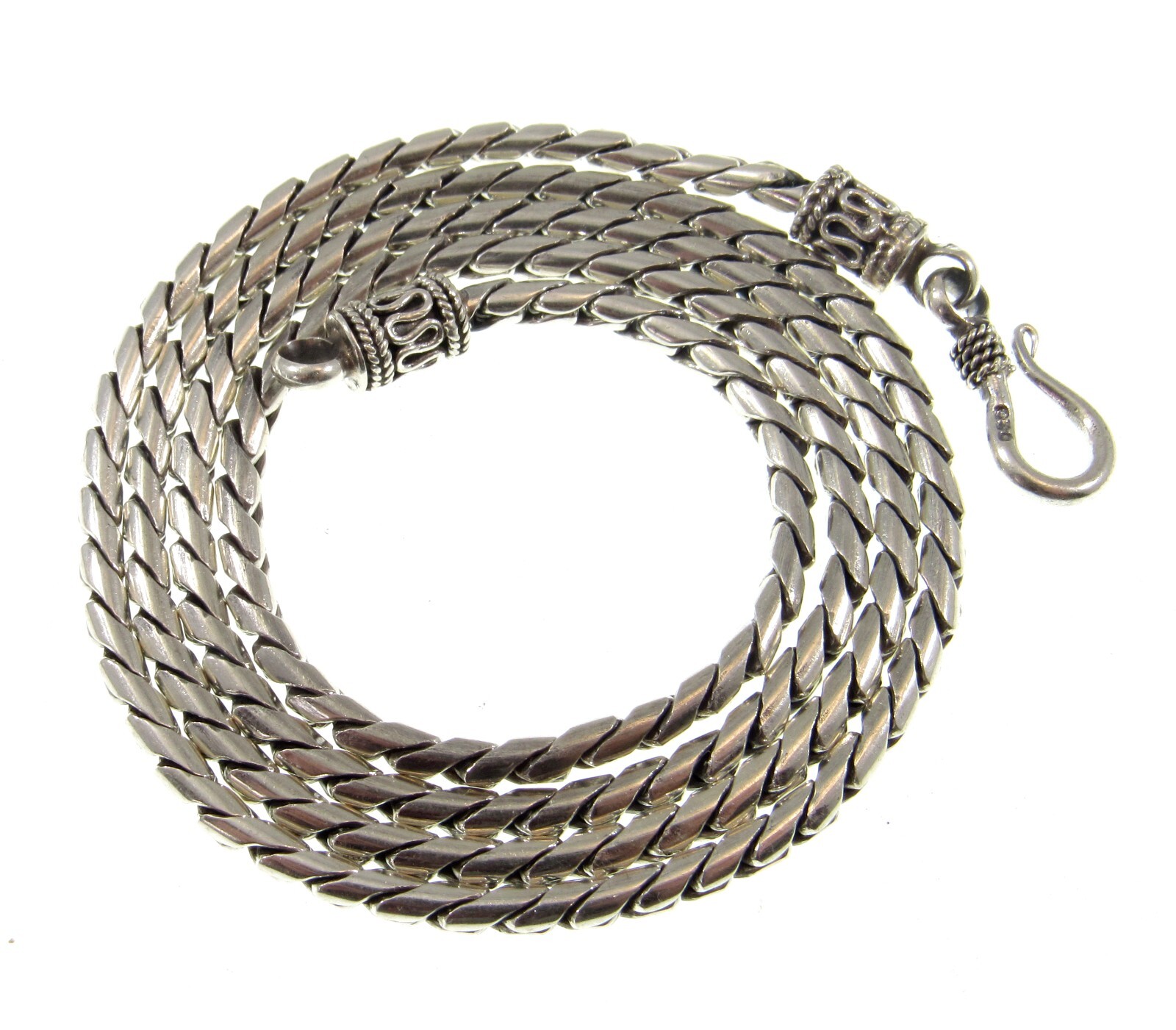 2.5MM Handmade Solid 925 Sterling Silver Balinese BECKEL Chain Necklace Bali