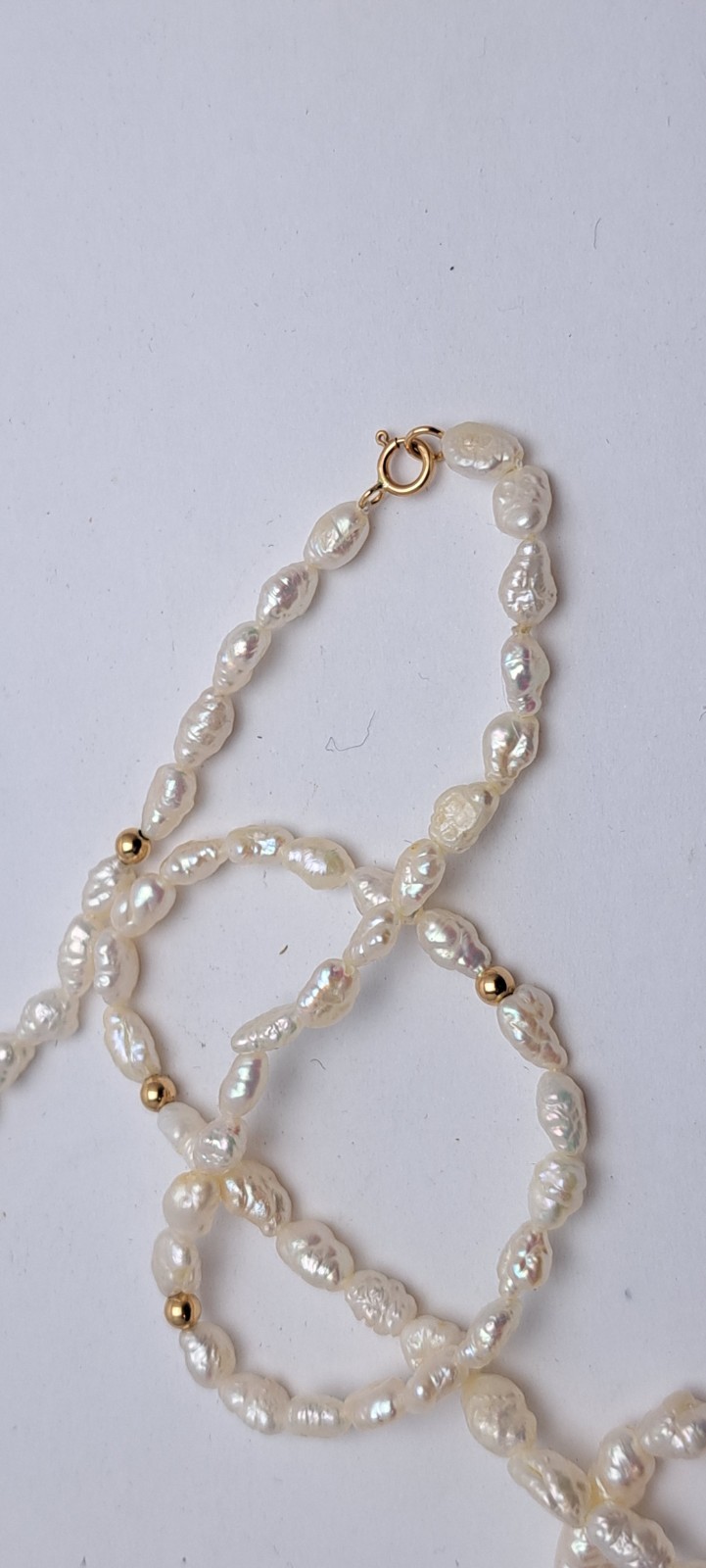 New Necklace Freshwater Pearl 14kt Gold 24 Inches