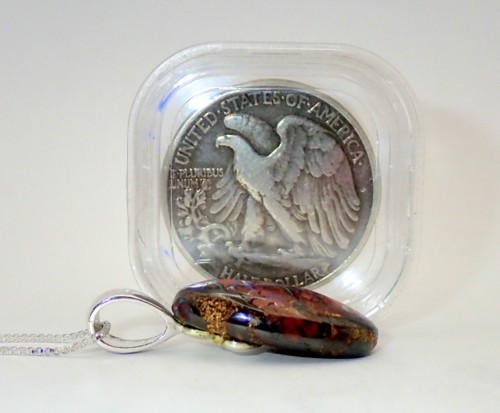 Yowah Freeform Boulder Opal Pendant Set in S/S, Includes 18″ Chain, 21.72 Carats