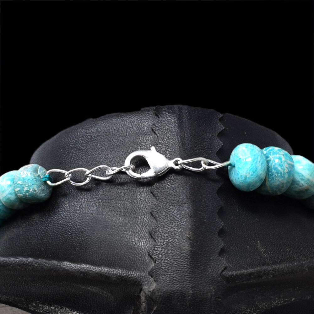 520.00 Cts Earth Mined Amazonite Round Shape Untreated Beads Necklace NK 23E58
