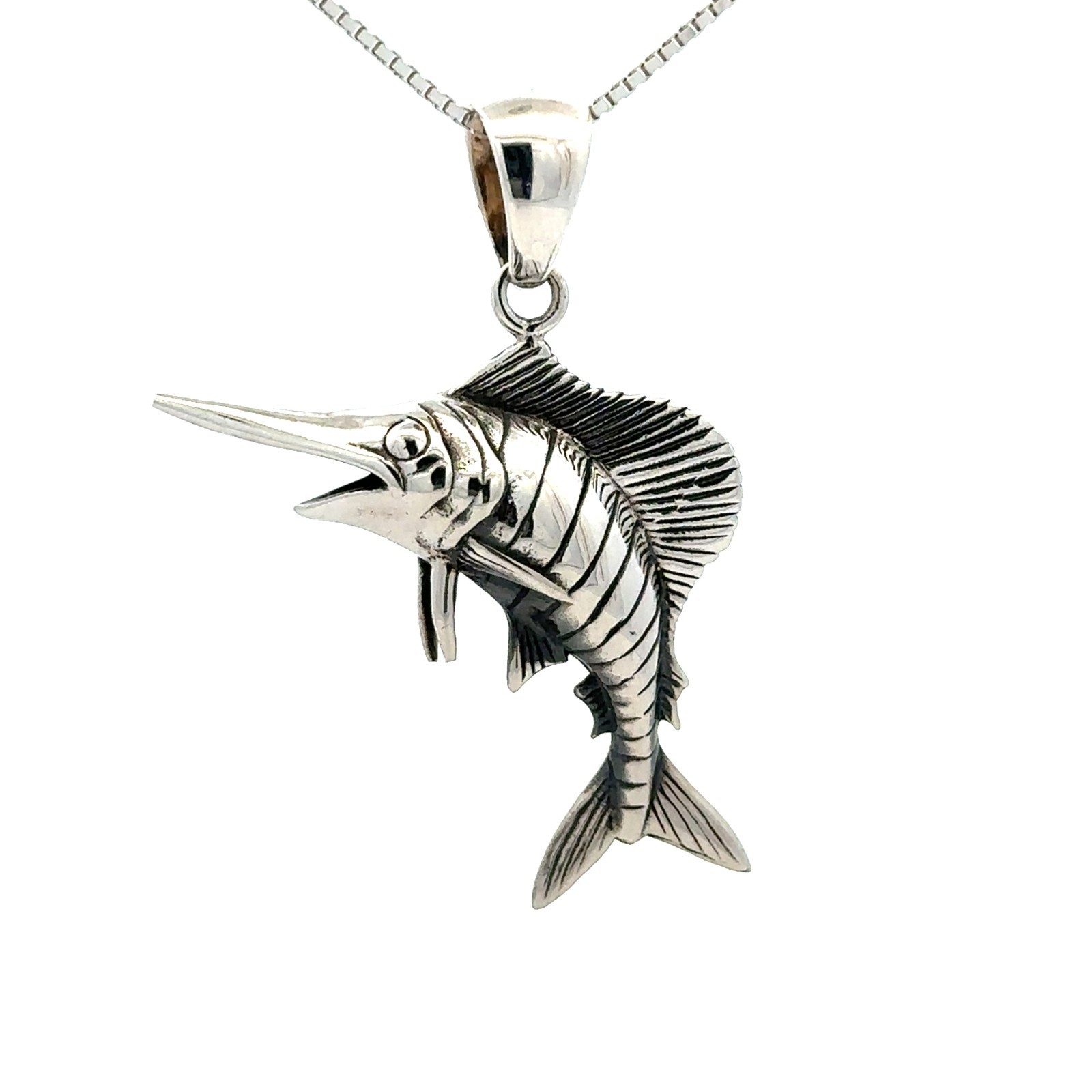 Sterling Silver Sailfish Pendant (1 1/2 X 1 1/2 Inch)