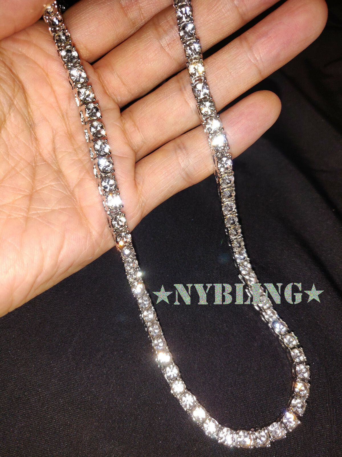 14K Gold Silver Plated Tennis Chain Choker ICED CZ Hip Hop Necklace 5MM Jewelry