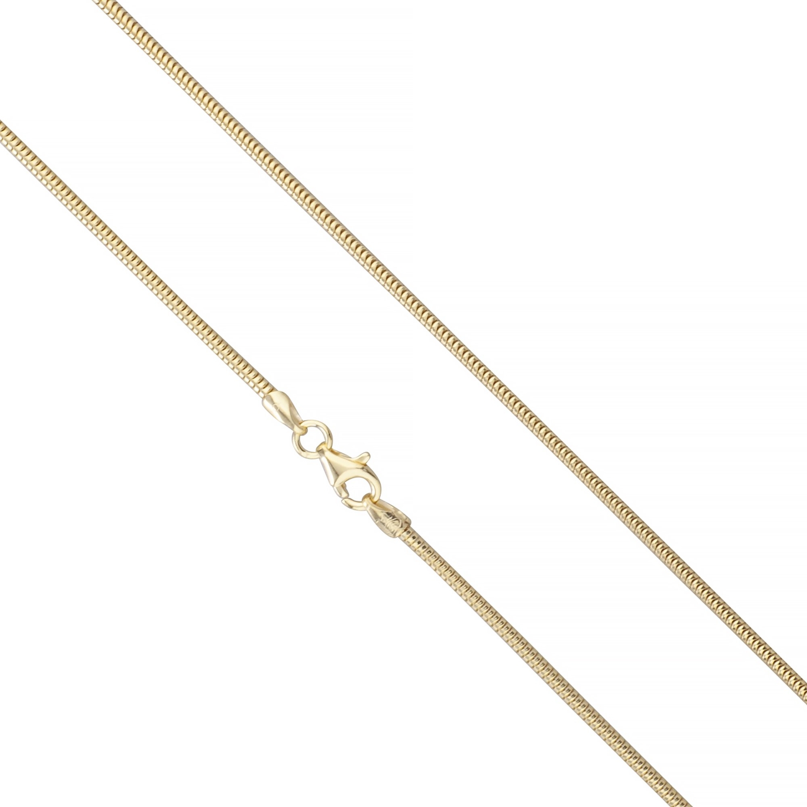 925 Sterling Silver 14k Gold-Plated 2mm Snake Chain Necklace All Sizes – Italy