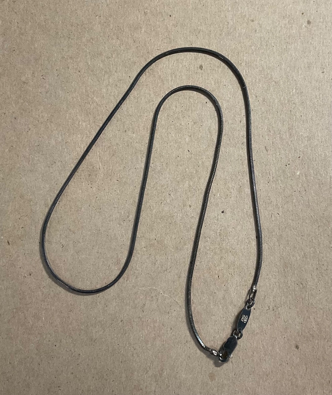 Vintage PAOLO ROMEO 925 Sterling Silver Round Snake Chain Necklace 20 Inch Italy