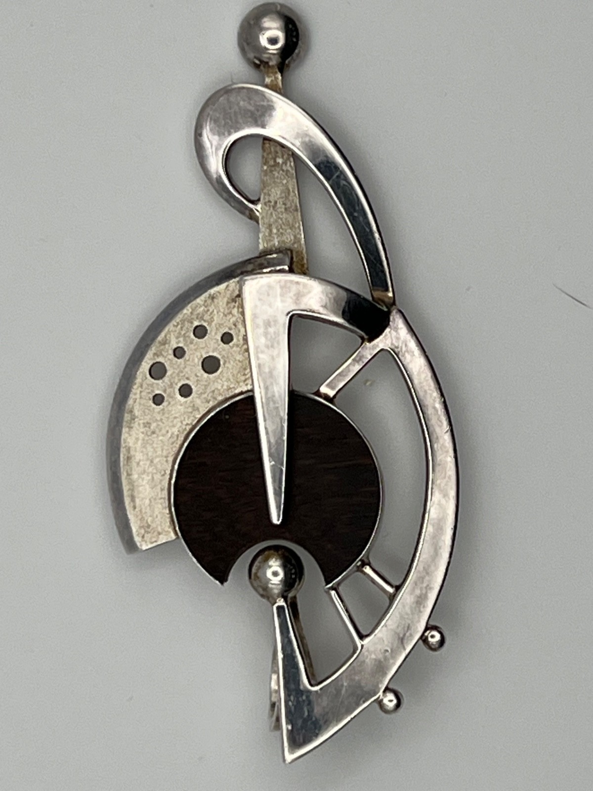 Daniel Gutierrez Taxco Mexico Sterling Silver Modernist Pendant
