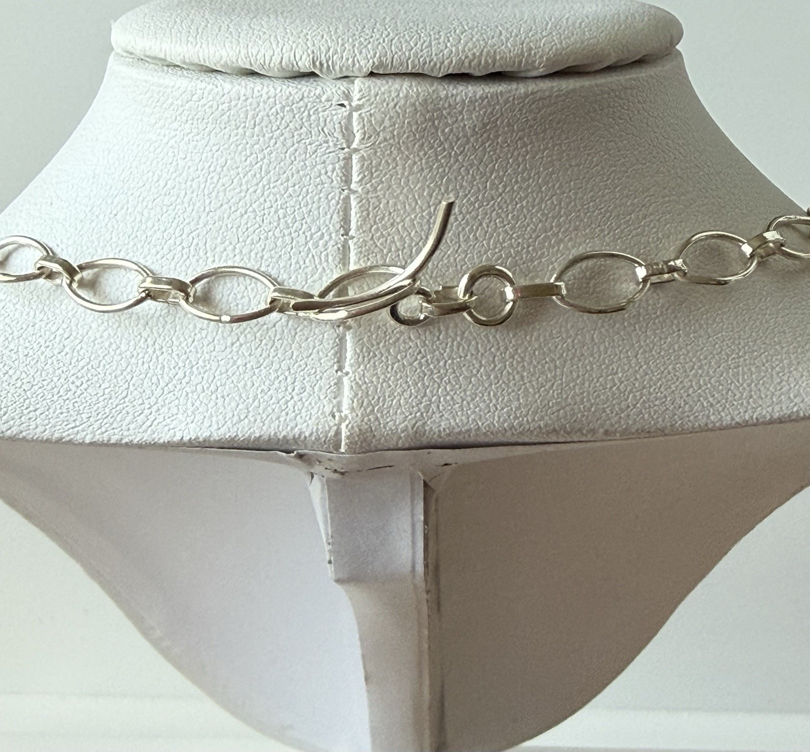 Quartz Sterling Silver .925 Statement Necklace Natural Stones Light Green/gray