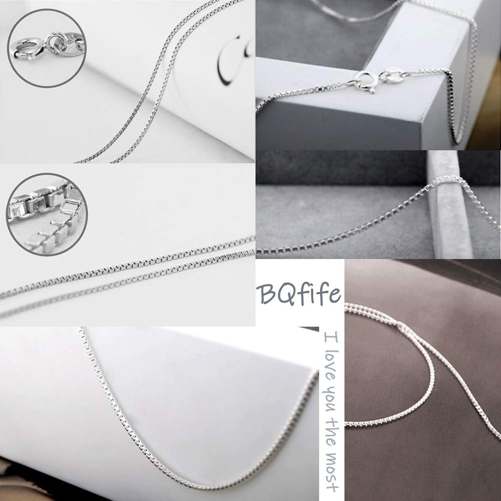 925 Sterling Silver Designer Chain 0.8MM Delicate Italian Box Chain – Super T…