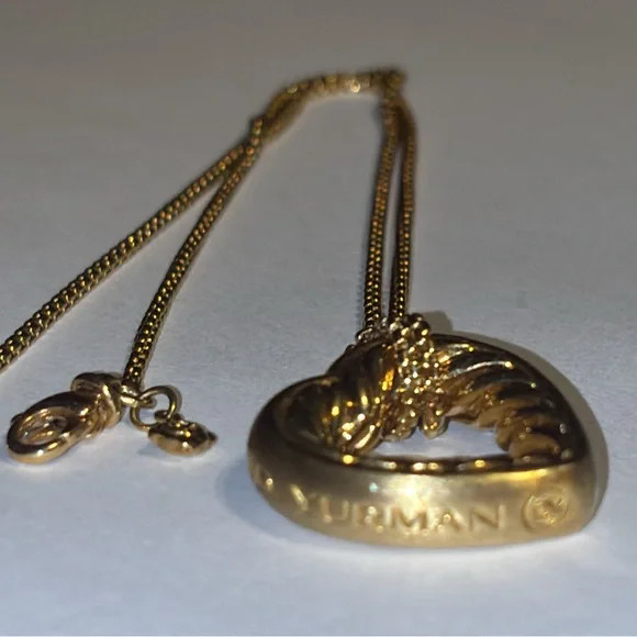 DAVID YURMAN Cable Heart Necklace 16”