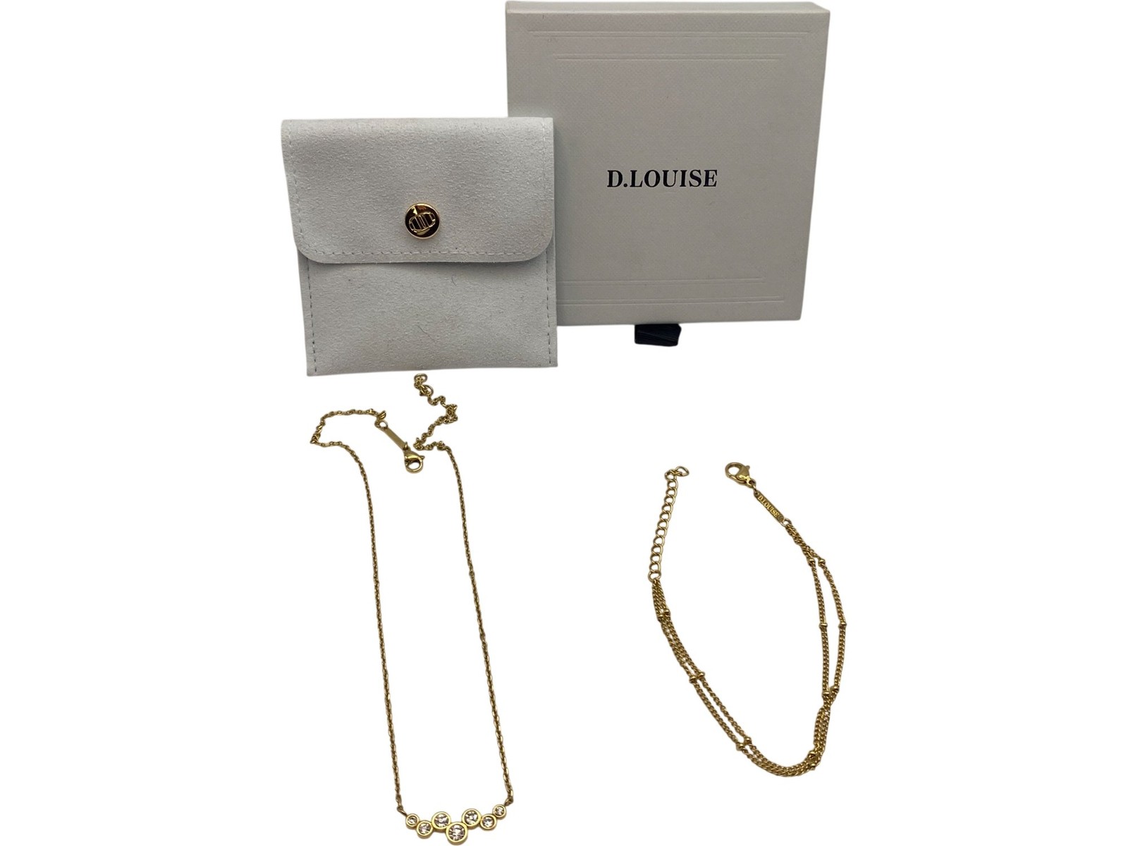 D.Louise Unknown Necklace and Bracelet Set with Crystal Accents
