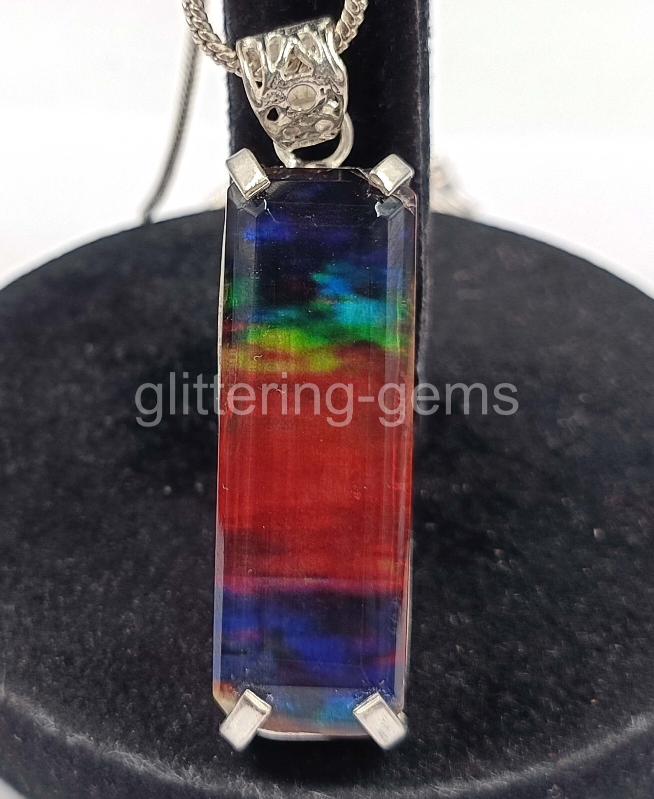 IGL 58.10Ct Natural EMERALD Ammolite 925 Solid Silver Pendant Gemstone 5AID