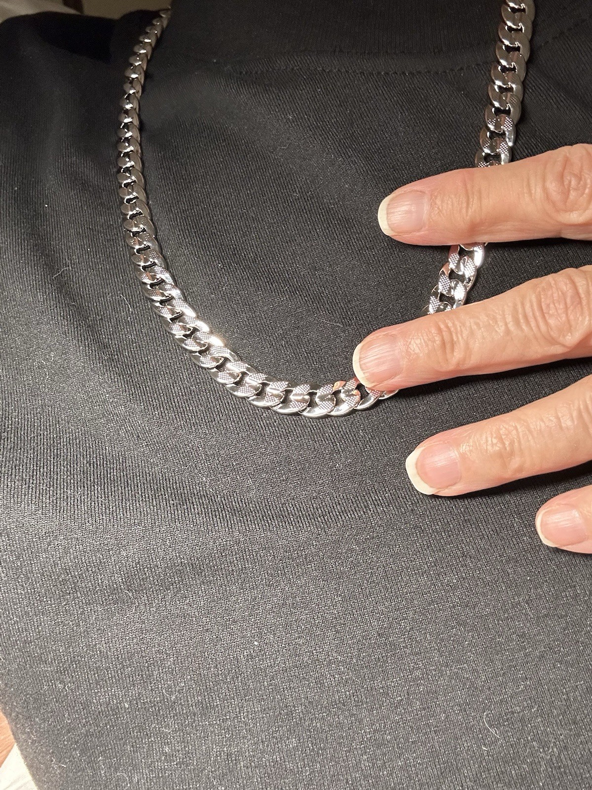 White Gold Filled Diamond Cut Cuban 24” 10mm