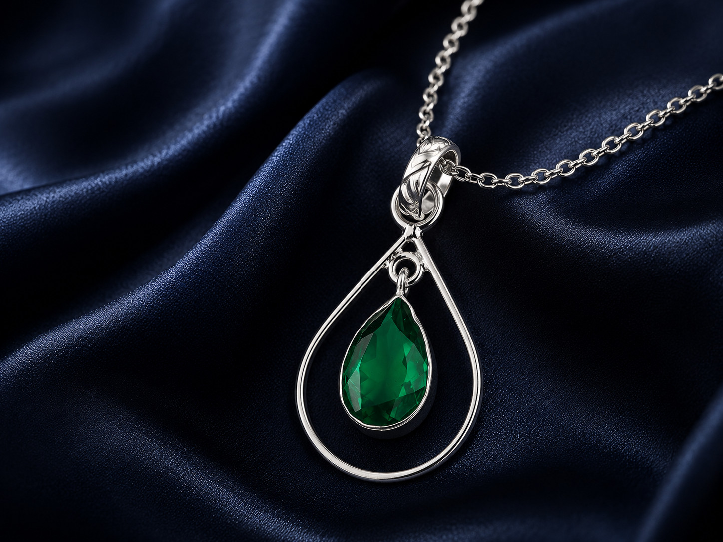 Chrome Diopside Gemstone 925 Solid Silver Handmade Pendent 1.60″ Gift For Her