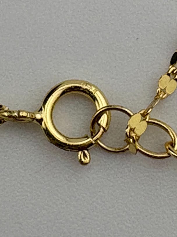 GOLD OVER 925 STERLING SILVER SOLITAIRE PEARL NUGGET CHAIN 16-18″ JUNE 1878