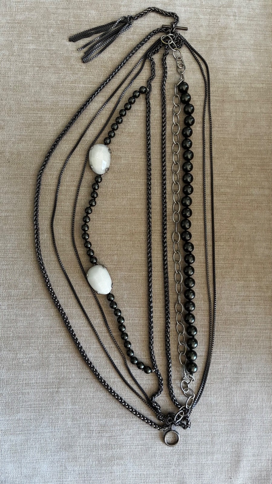 Black Pearl Statement Necklace
