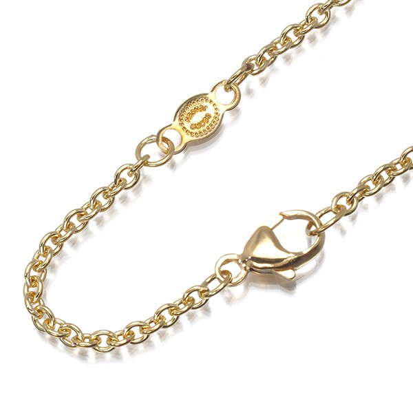 Auth Georg Jensen Chain Necklace 40cm 18K 750 Yellow Gold