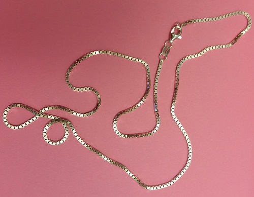 Box Chain Necklace — Sterling Silver — 1.5mm* — 26 inch* – Made in Italy [BN]