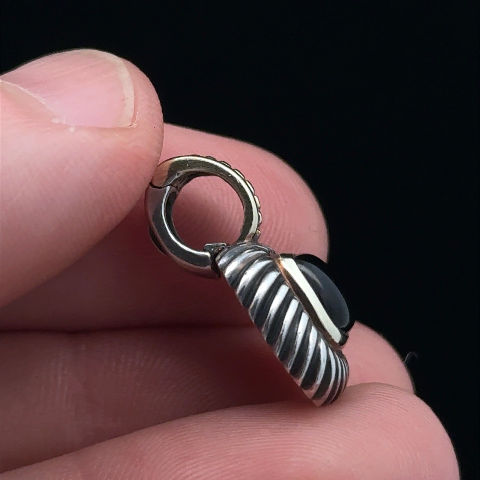 David Yurman Albion 585 14k Gold & 925 Sterling Silver Pendant/Enhancer