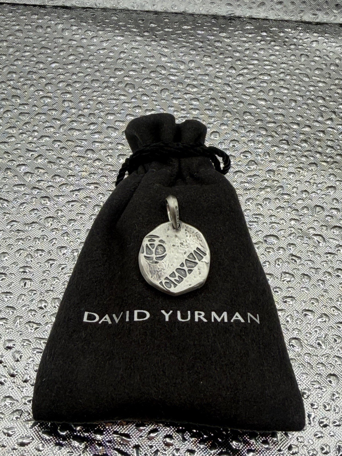 David Yurman Sterling Silver Shipwreck Coin Amulet Pendant