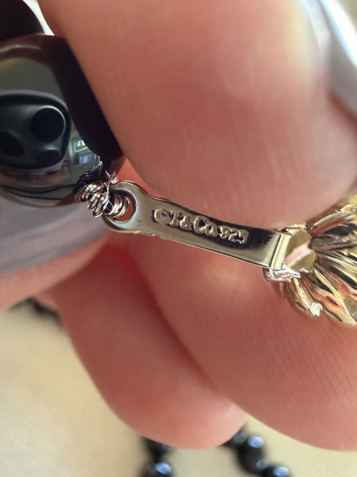 Tiffany Black Onyx Bead And Sterling Silver Paloma Picasso Set 2015