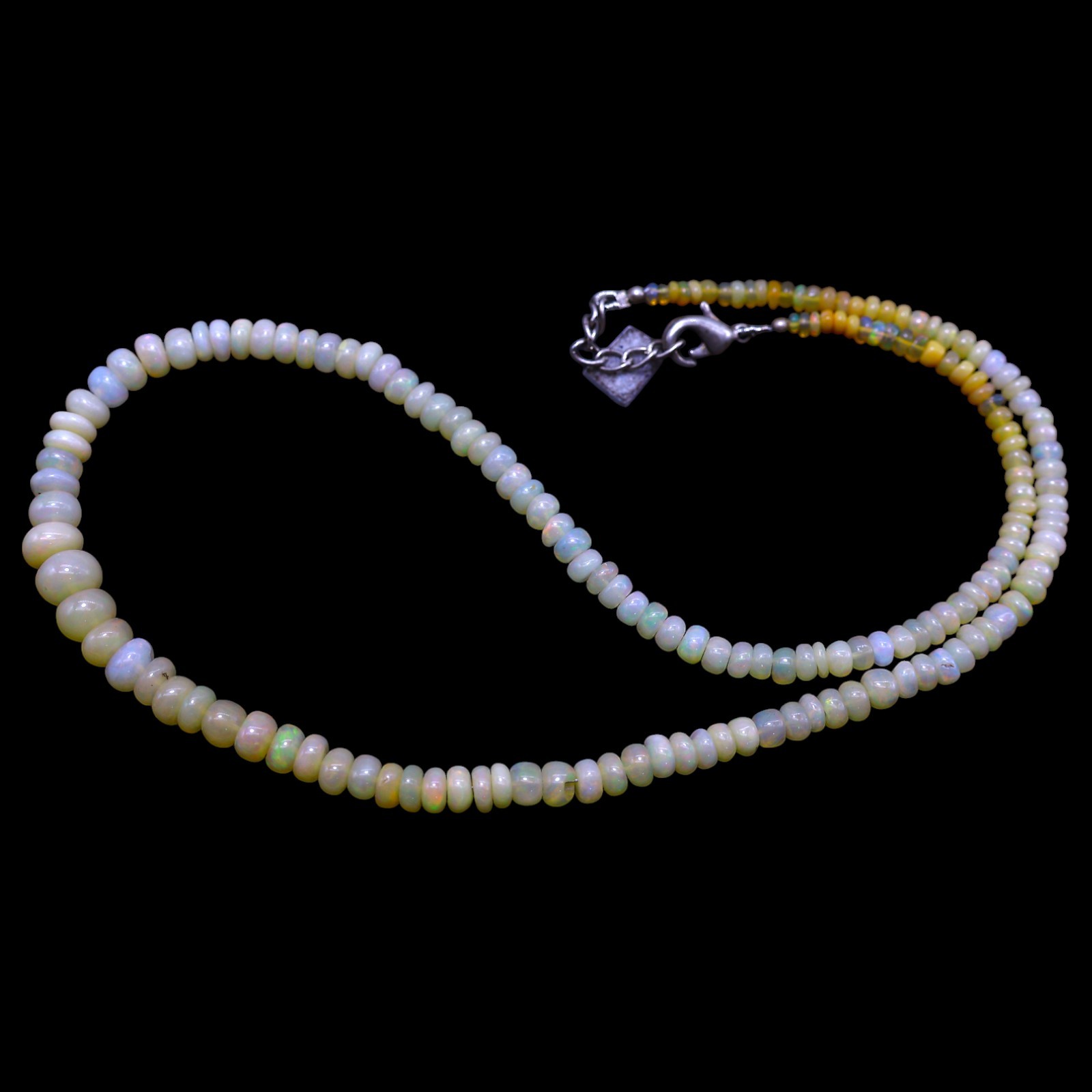 Smooth Fire Opal Beaded Not Applicable Rondelle Artisan Trendy Handmade Necklace