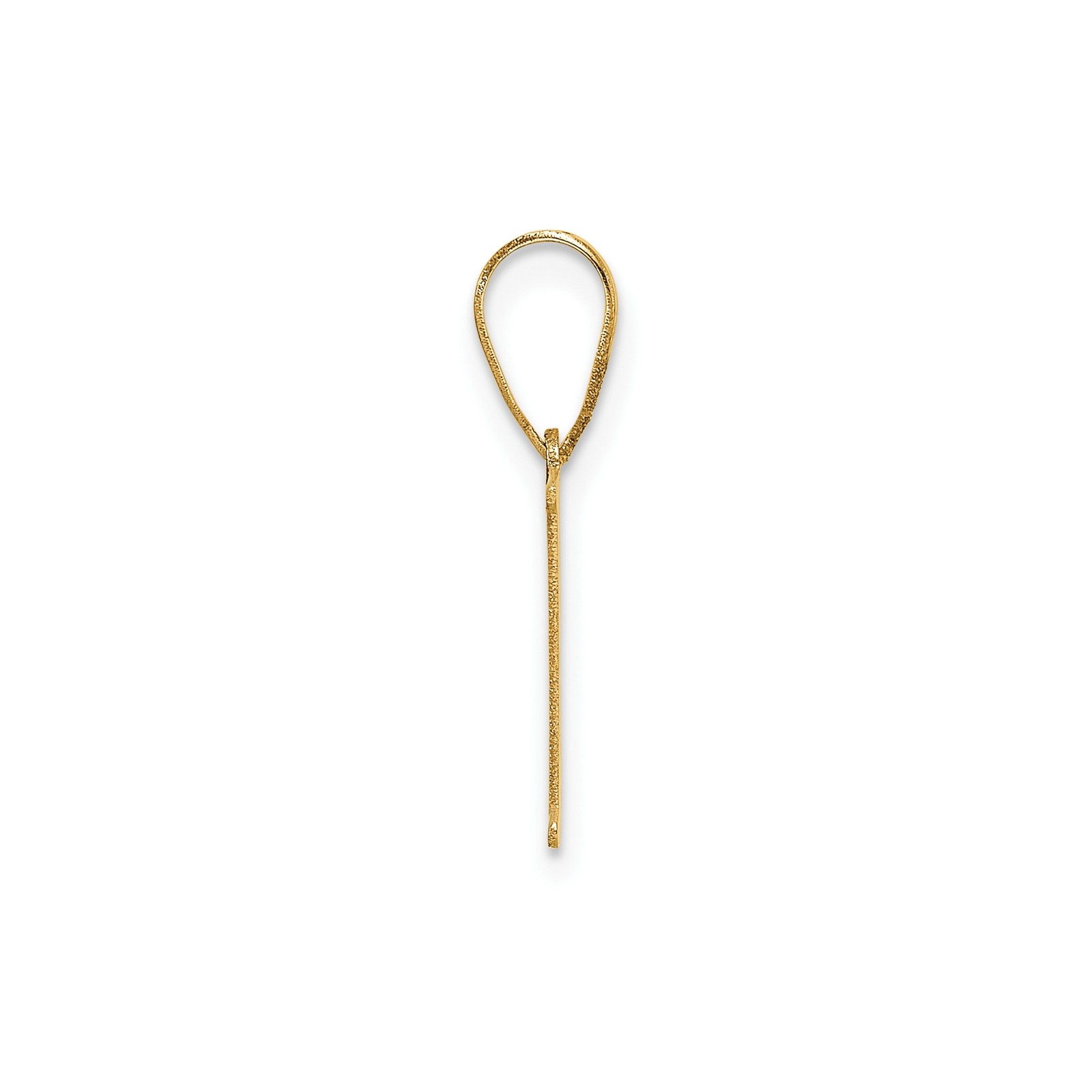 14k Yellow Gold Initial H Pendant Charm Polished Block Letter for Necklace