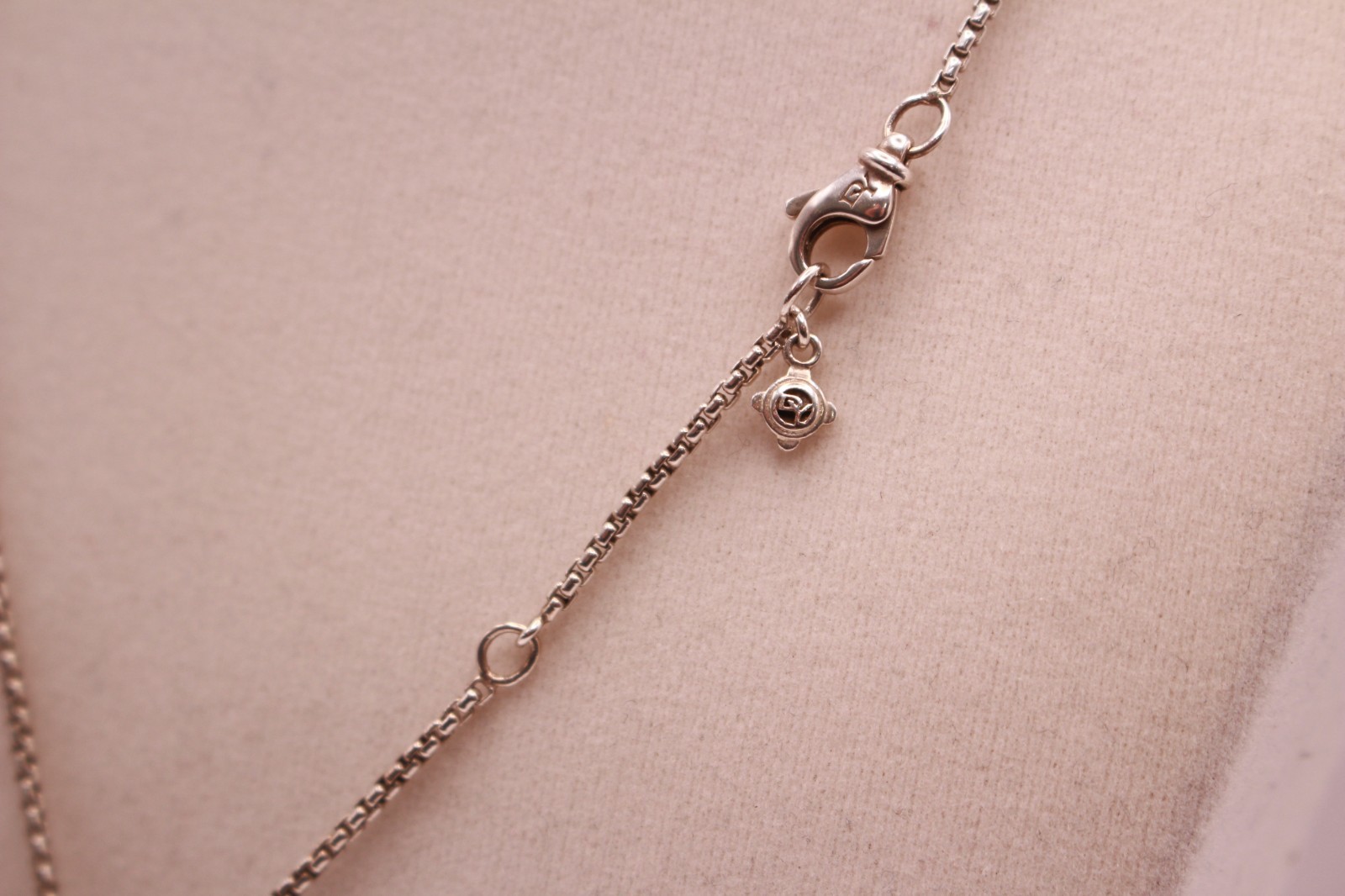 David Yurman Sterling Silver 925 Petite Albion Pave Diamond 16″-17″ Necklace