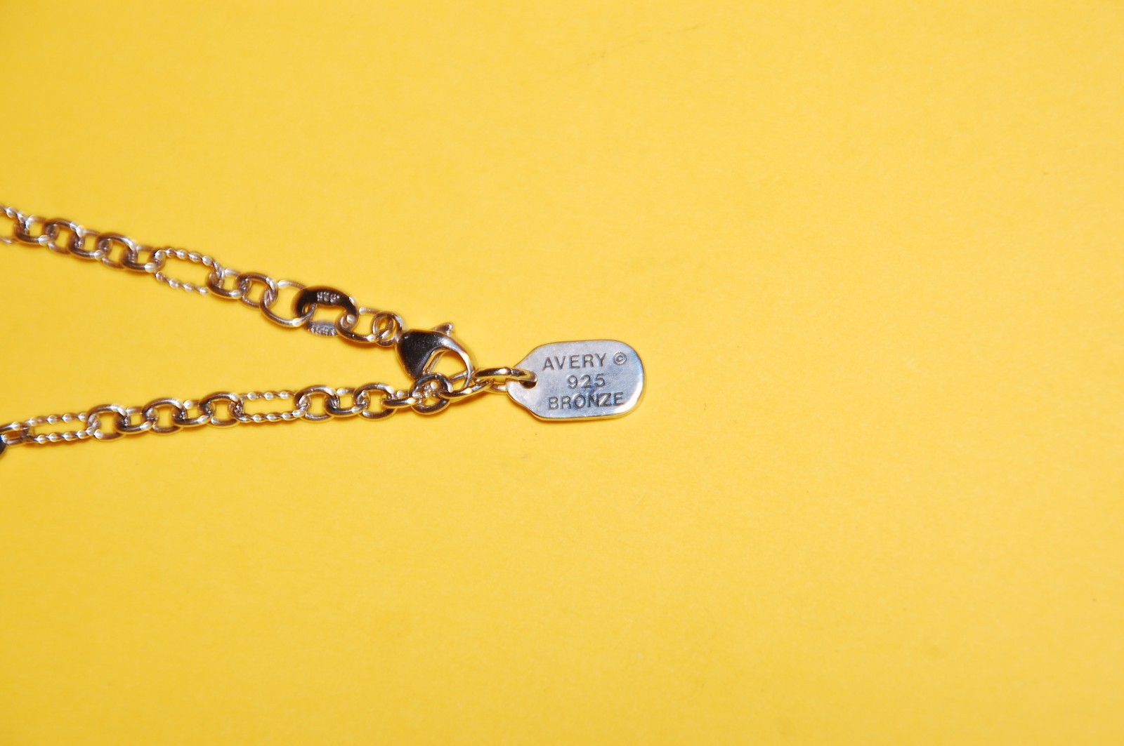 James Avery 18″ Sterling & Bronze Changeable Charm Necklace with JA Pearl Charm